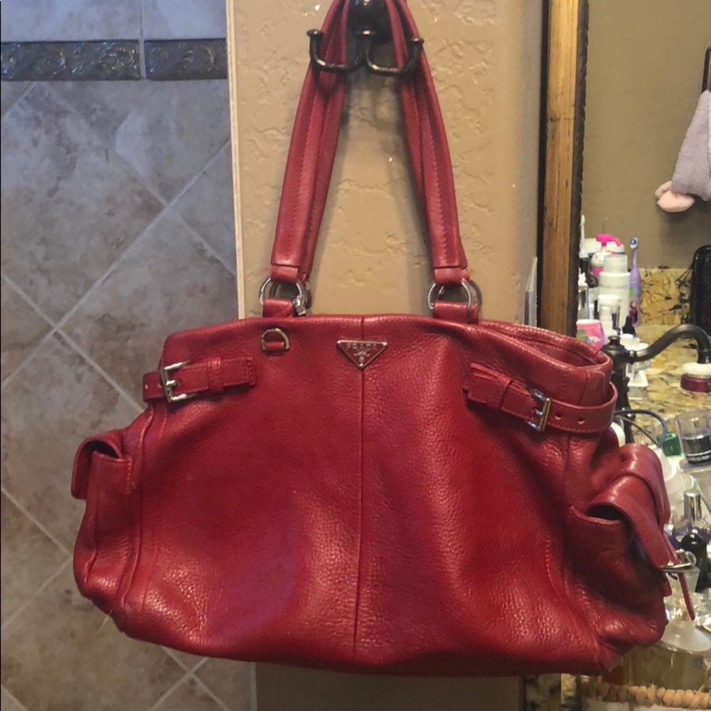 prada leather bag